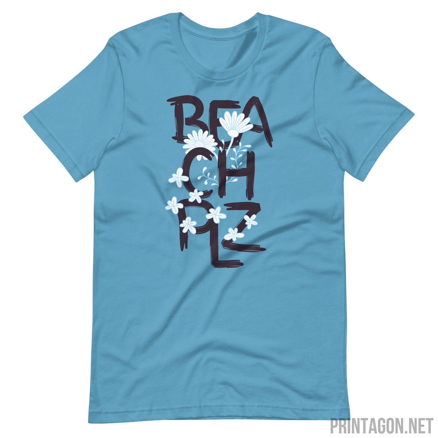 Printagon - Beach Plz- Unisex T-shirt - Ocean Blue / S