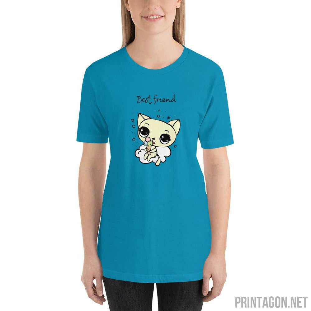 Printagon - Best Friend Cat - Unisex T-shirt -