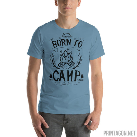 Printagon - Born To Camp - Unisex T-shirt -