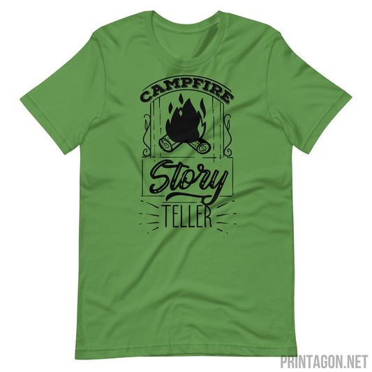 Printagon - Campfire Story Teller - Unisex T-shirt - Leaf / S