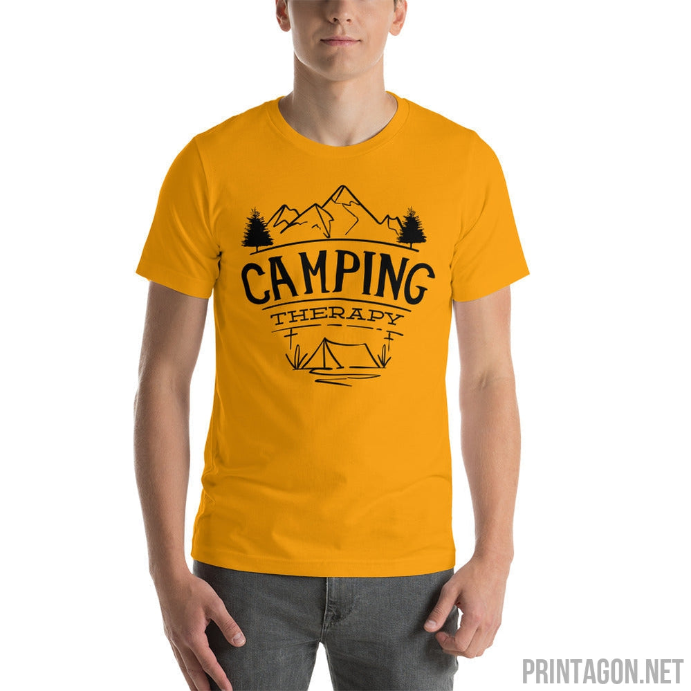 Printagon - Camping Therapy 002 - Unisex T-shirt -