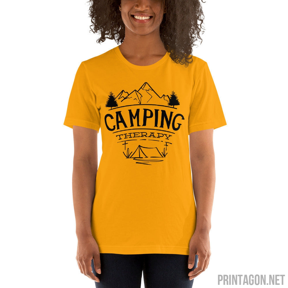 Printagon - Camping Therapy 002 - Unisex T-shirt -