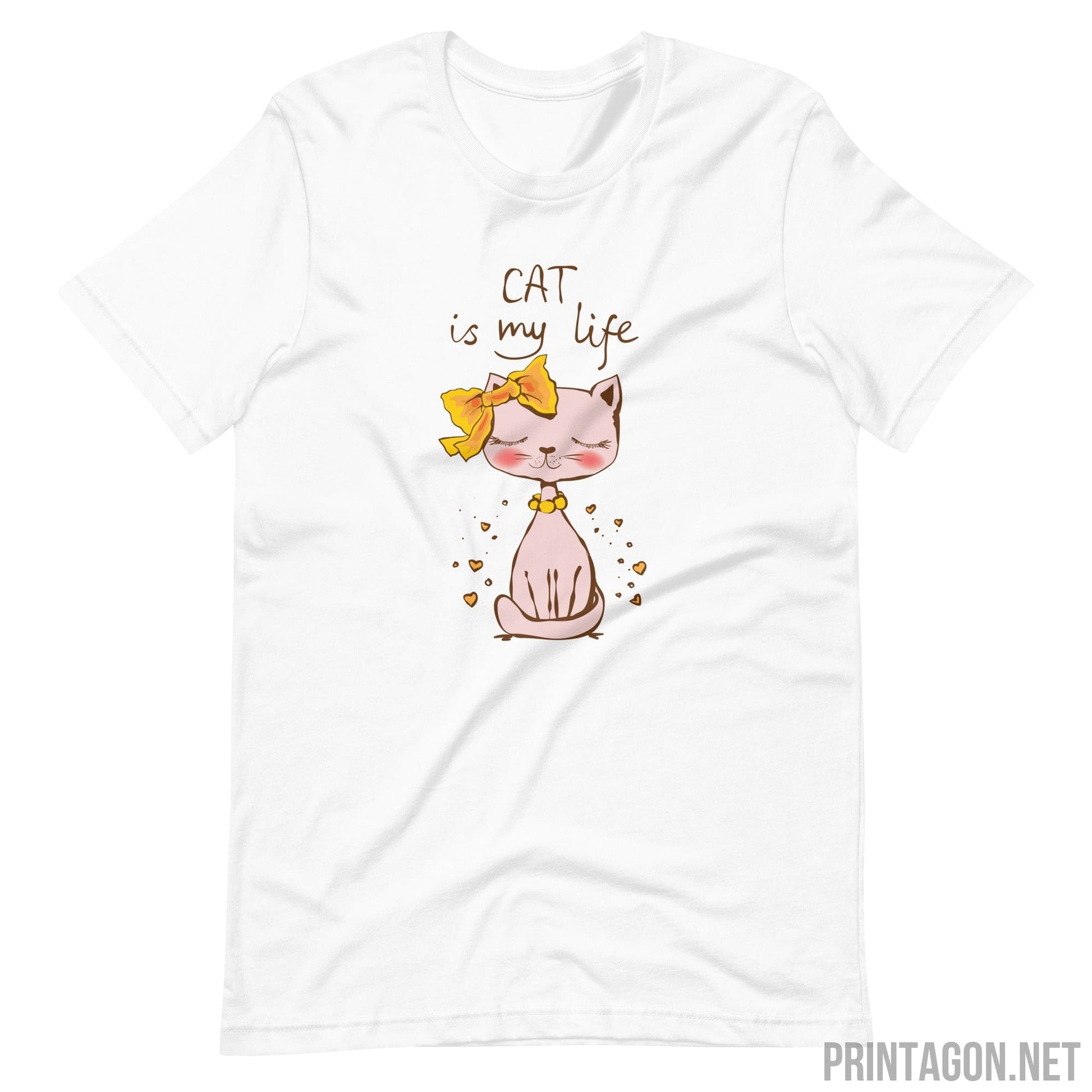 Printagon - Cat Is My Life - White / XS