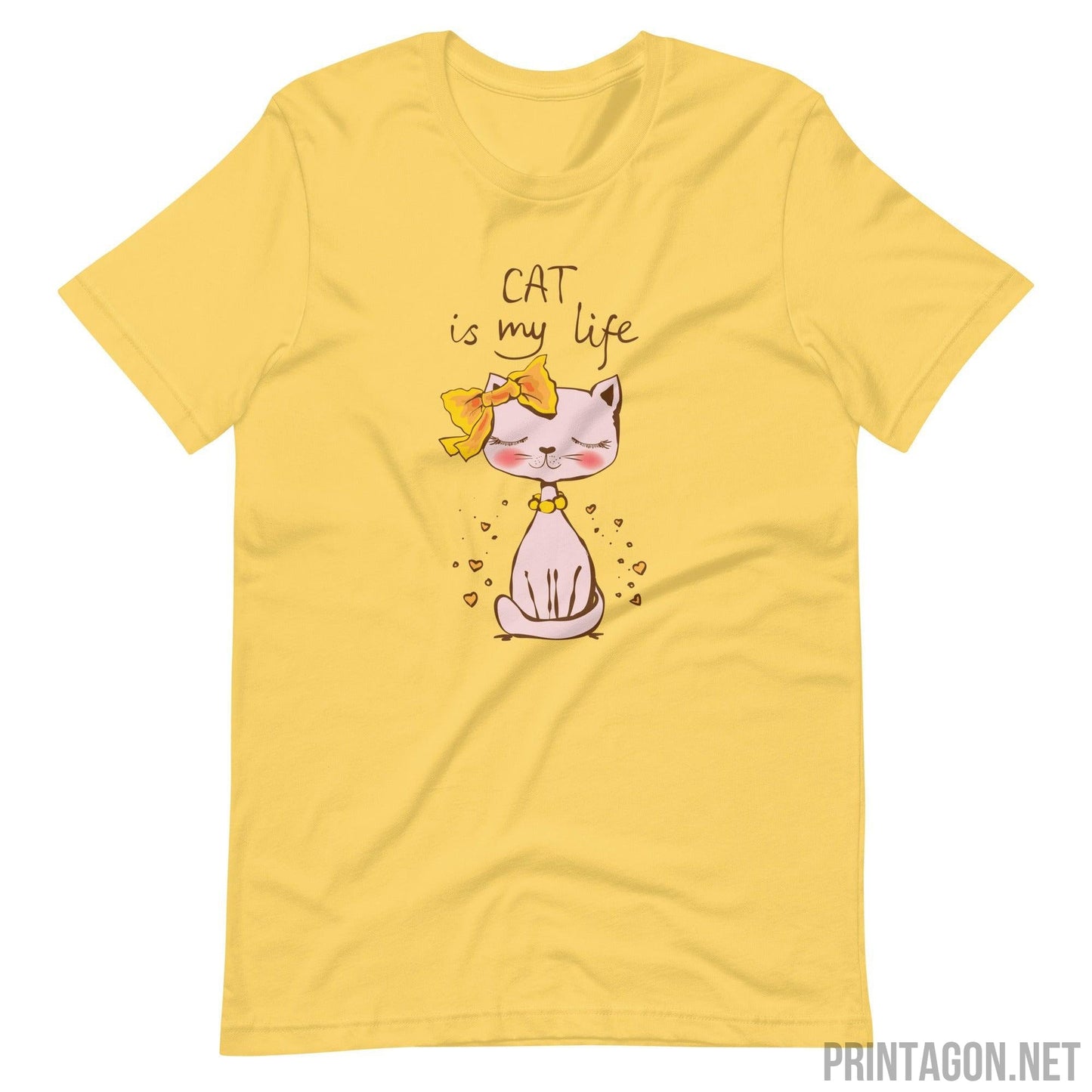 Printagon - Cat Is My Life - Yellow / S