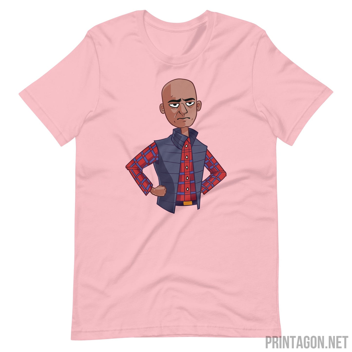 Printagon - Disappointed Man - Unisex T-shirt - Pink / S