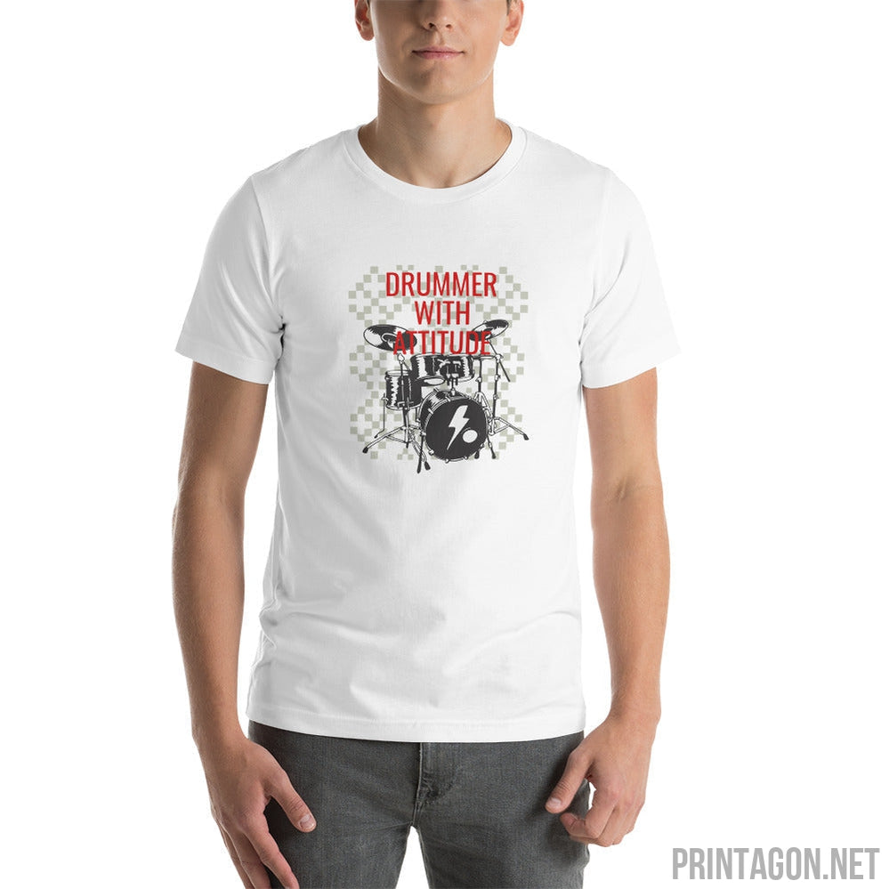 Printagon - Drummer With Attitude - Unisex T-shirt -