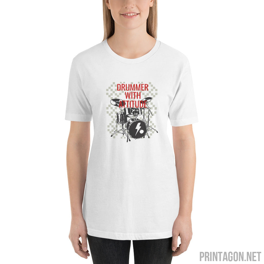 Printagon - Drummer With Attitude - Unisex T-shirt -