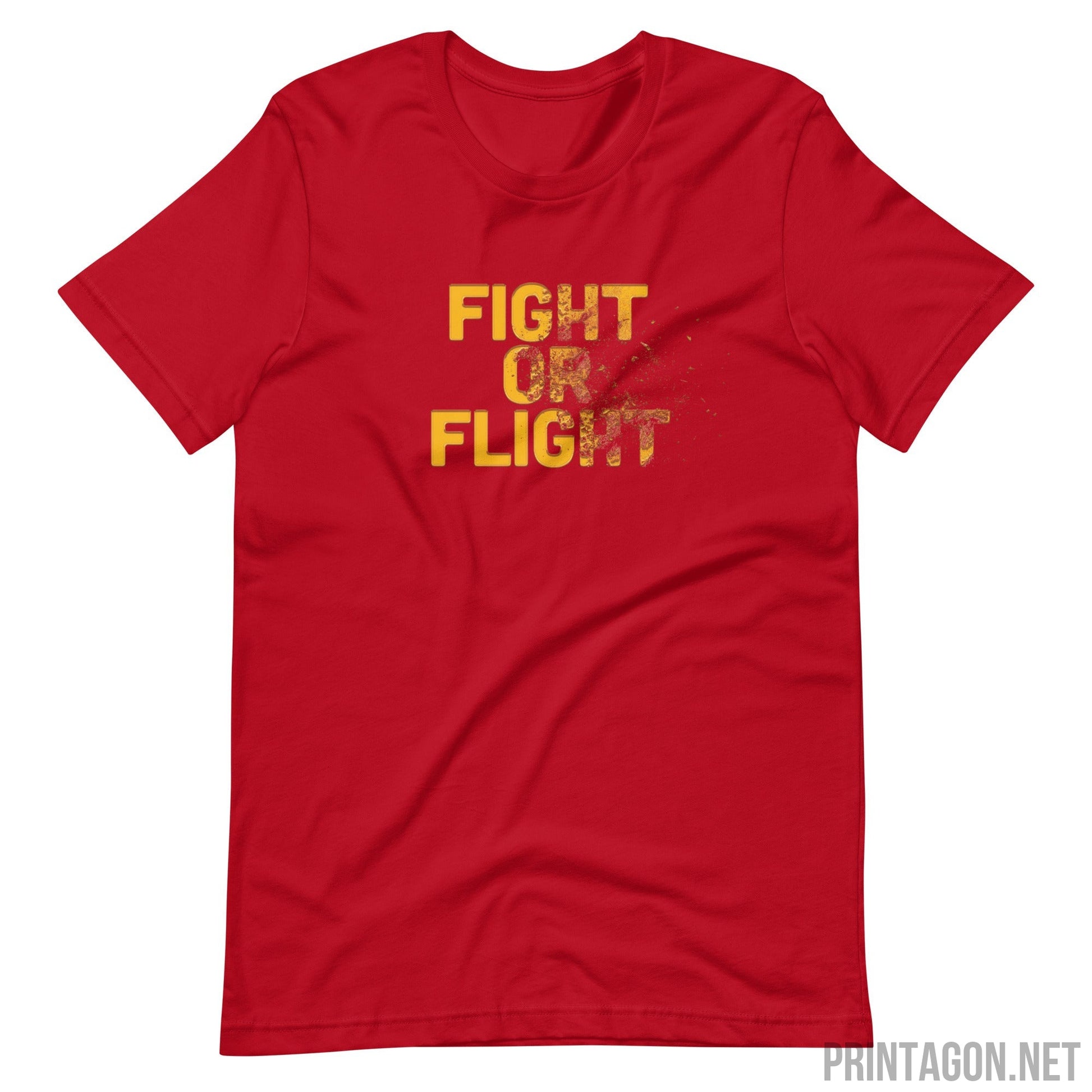 Printagon - Fight or Flight 002 - Unisex T-shirt - Red / XS