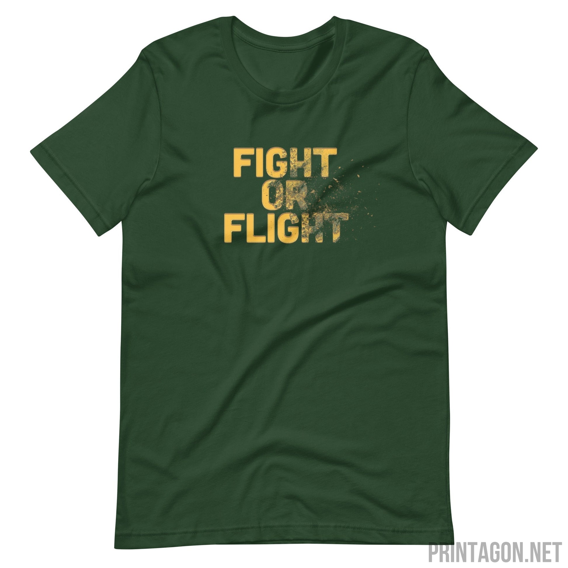 Printagon - Fight or Flight 002 - Unisex T-shirt - Forest / S