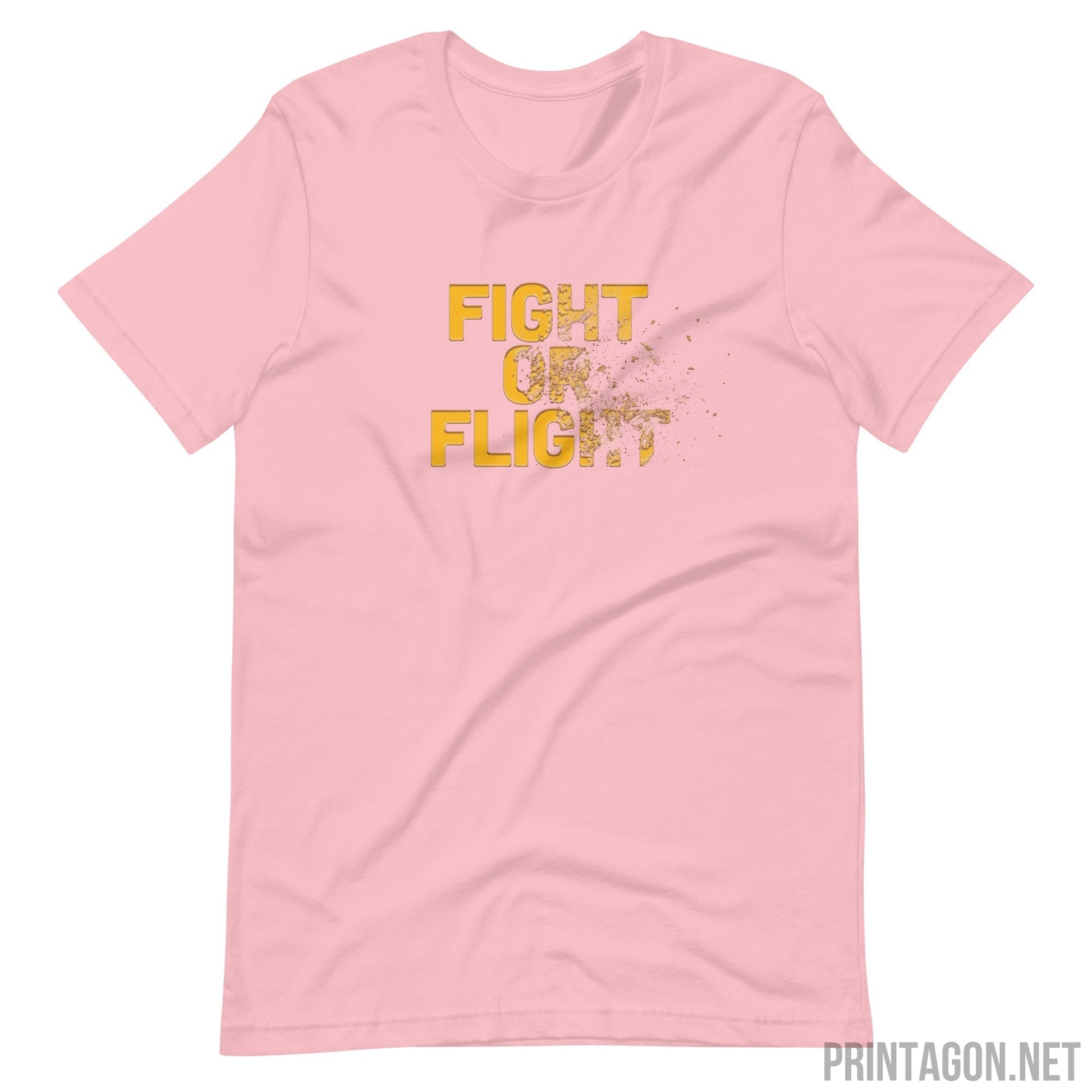 Printagon - Fight or Flight 002 - Unisex T-shirt - Pink / S