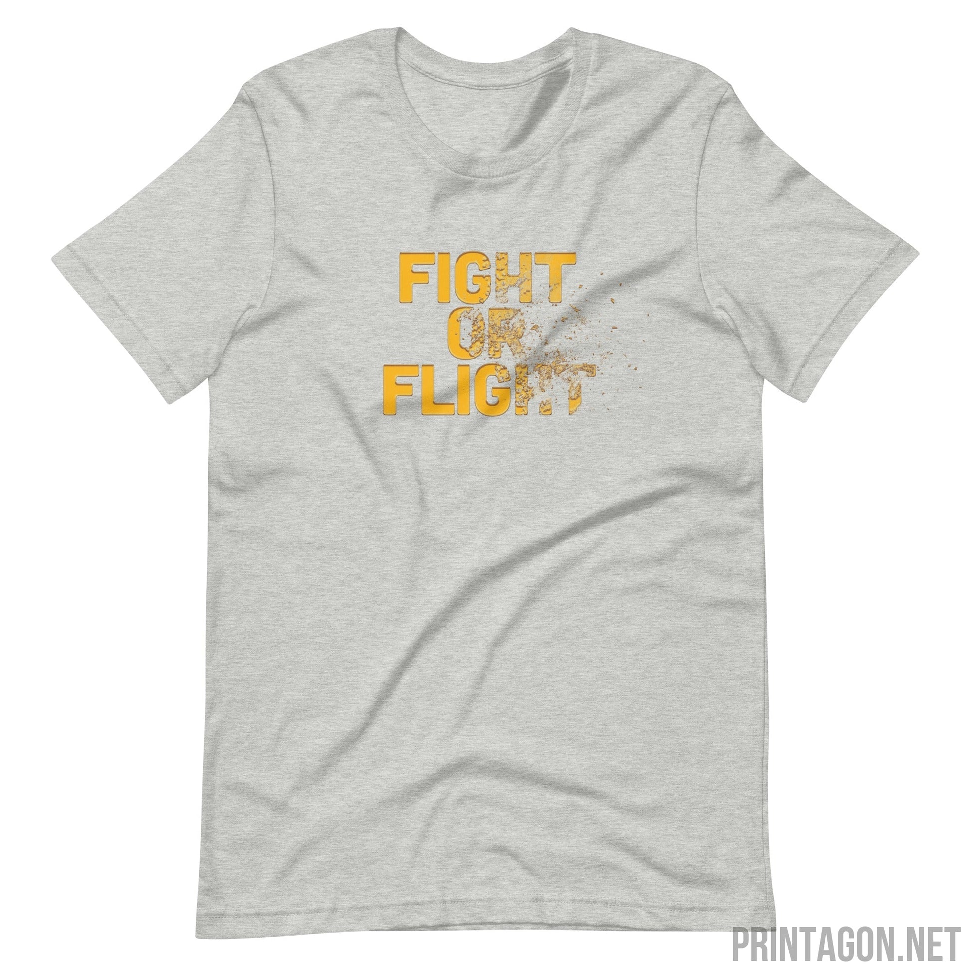 Printagon - Fight or Flight 002 - Unisex T-shirt - Athletic Heather / XS