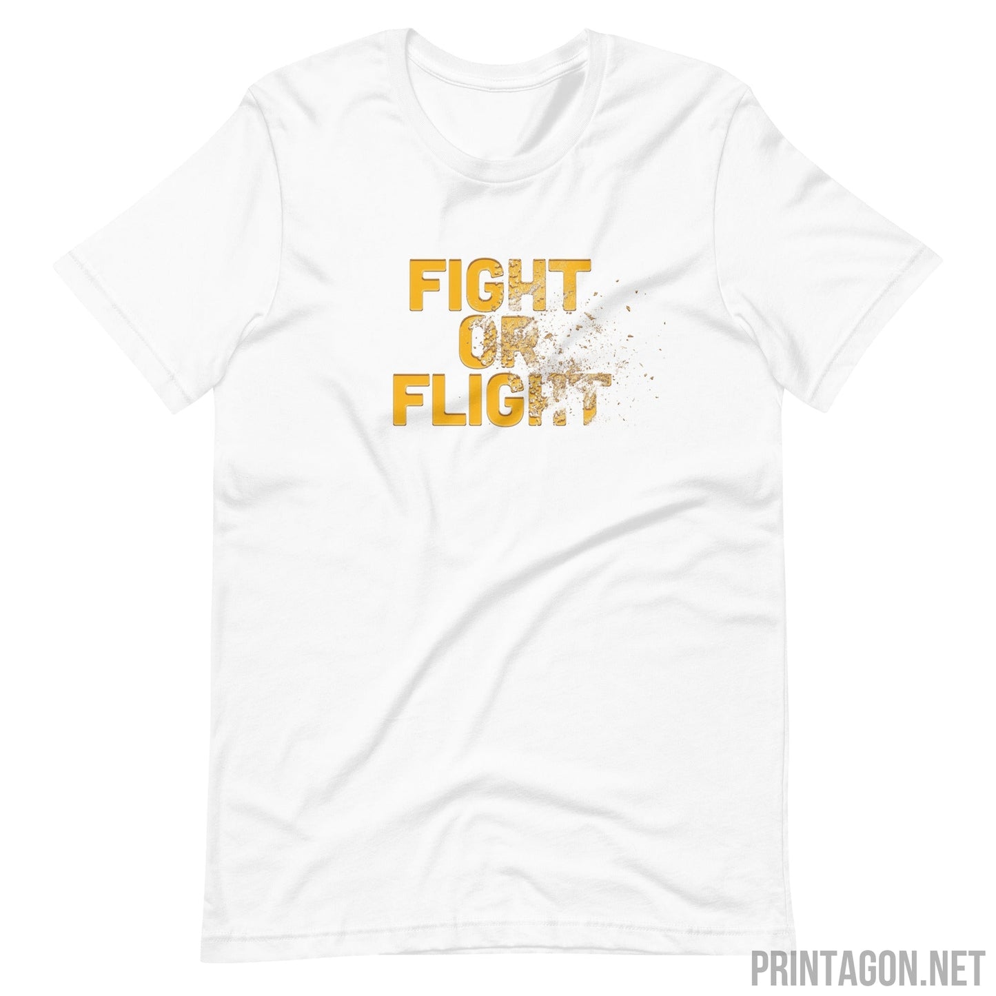 Printagon - Fight or Flight 002 - Unisex T-shirt - White / XS