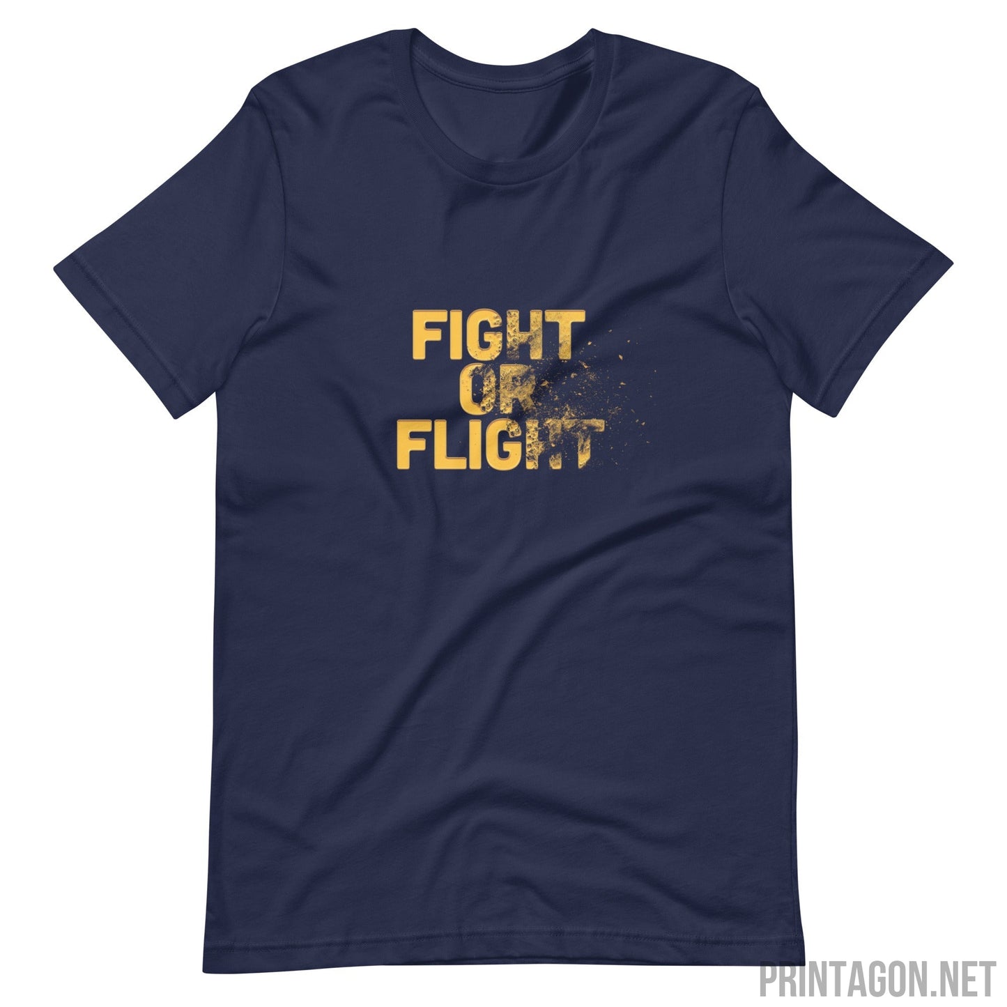 Printagon - Fight or Flight - Unisex T-shirt - Navy / XS