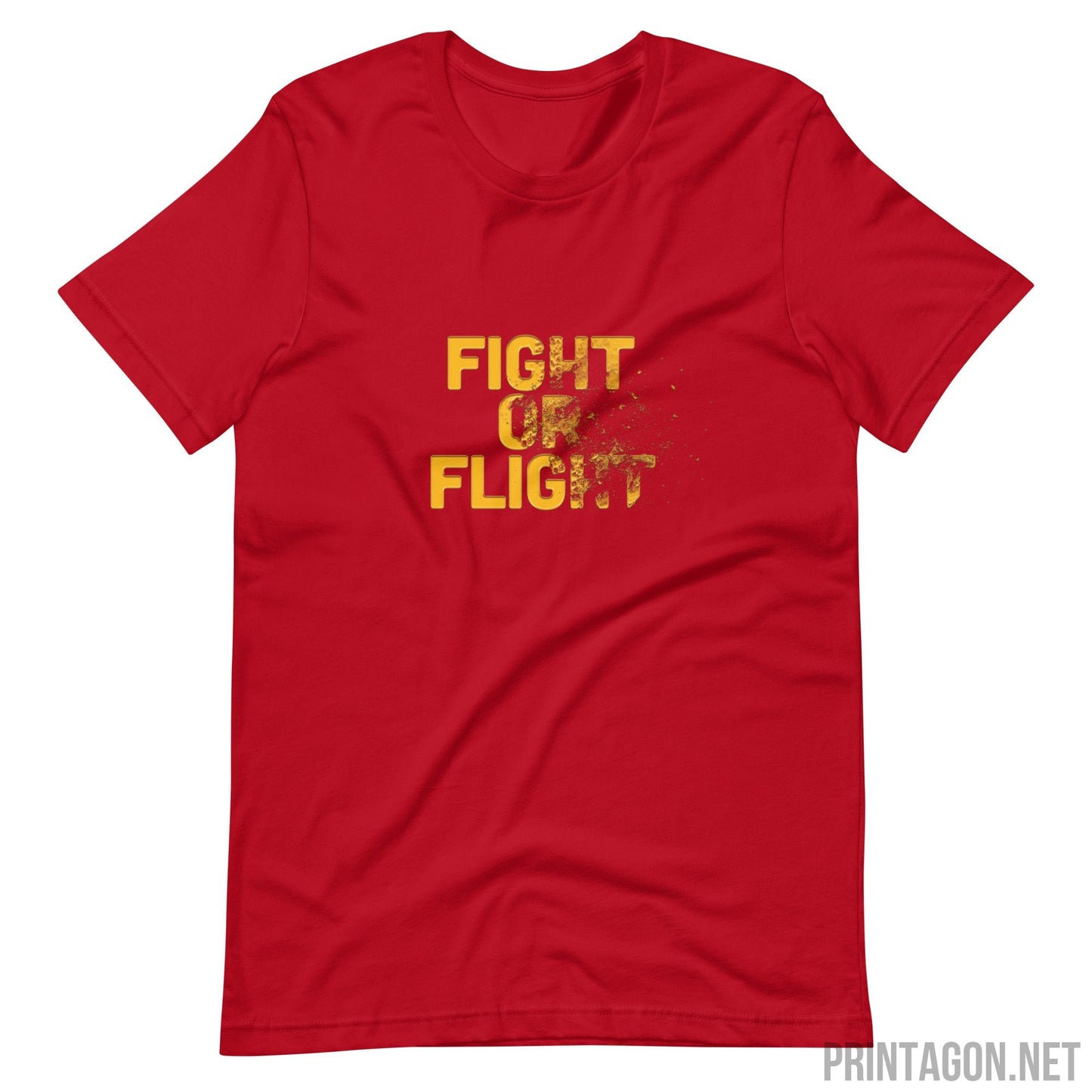 Printagon - Fight or Flight - Unisex T-shirt - Red / XS