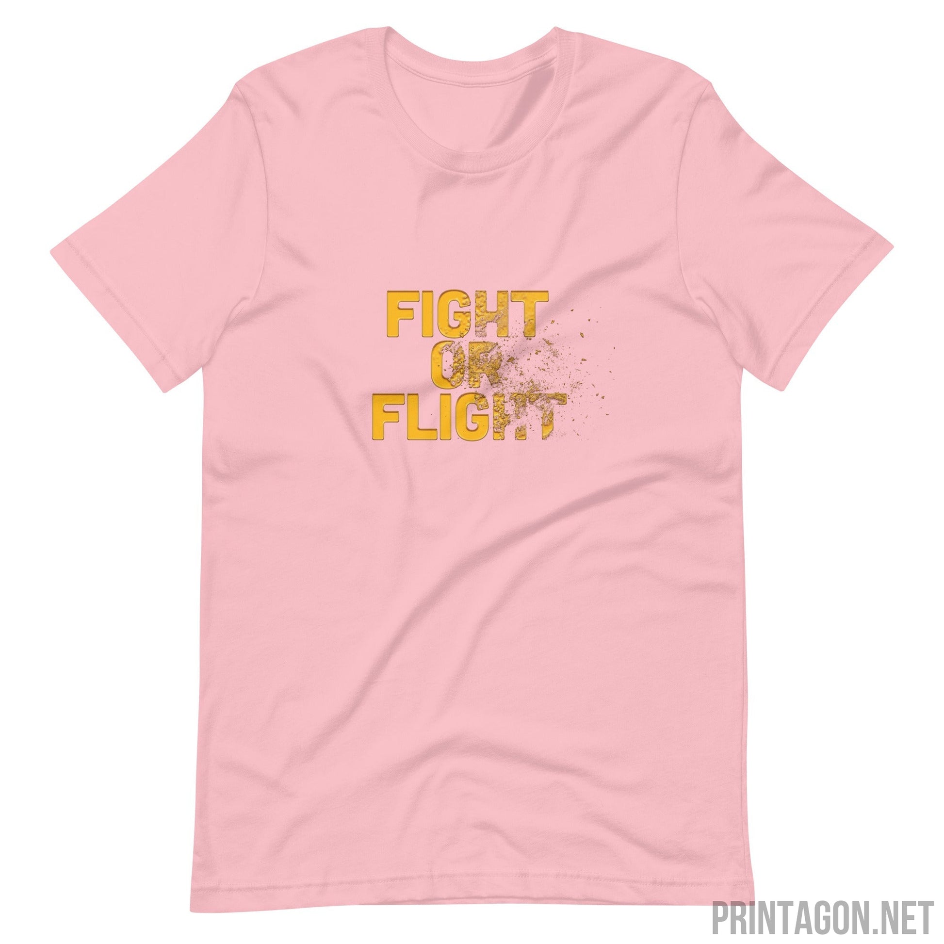 Printagon - Fight or Flight - Unisex T-shirt - Pink / S