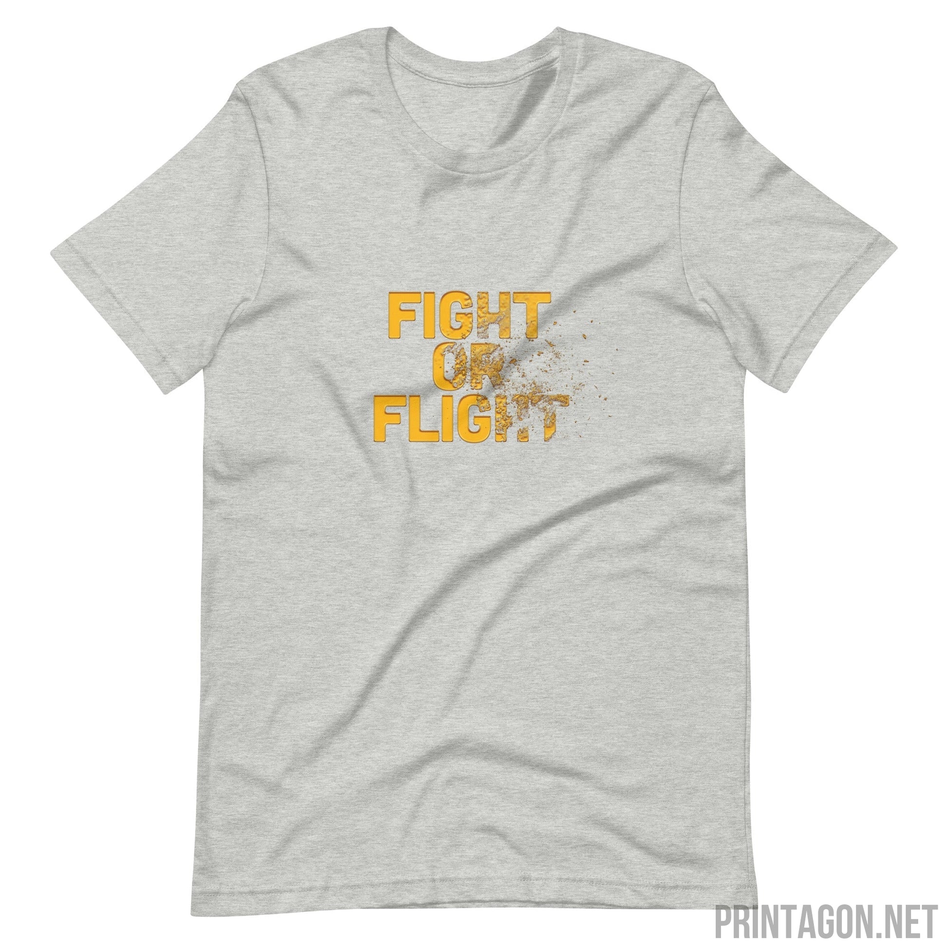 Printagon - Fight or Flight - Unisex T-shirt - Athletic Heather / XS