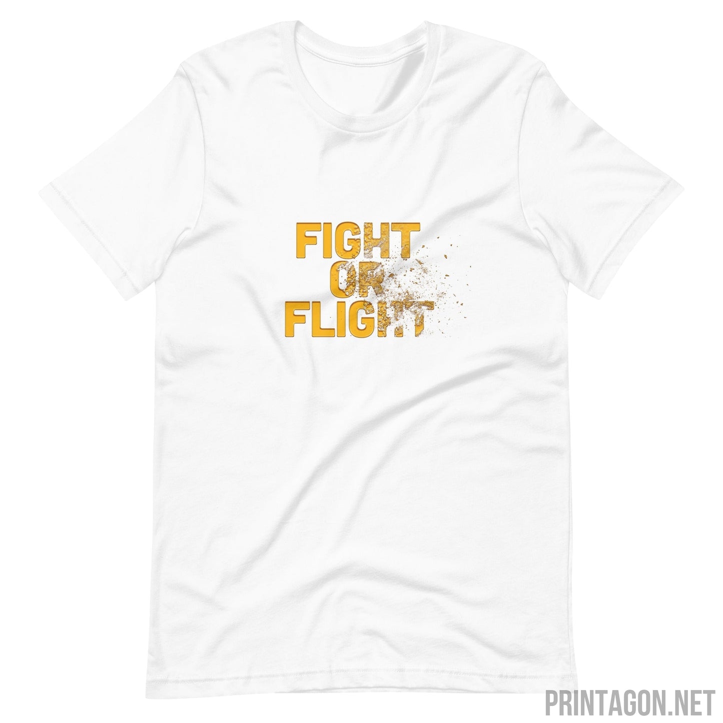 Printagon - Fight or Flight - Unisex T-shirt - White / XS