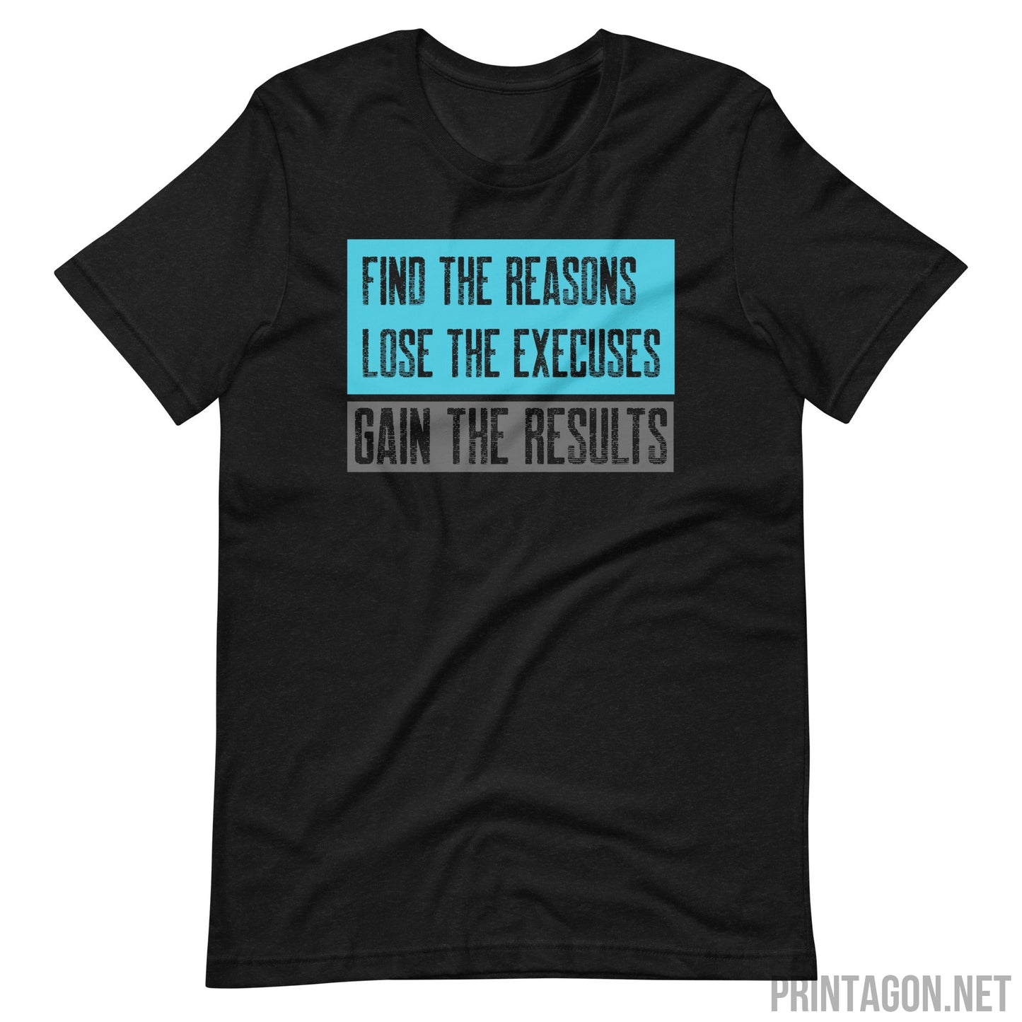 Printagon - Find The Reasons - Unisex T-shirt - Black Heather / XS