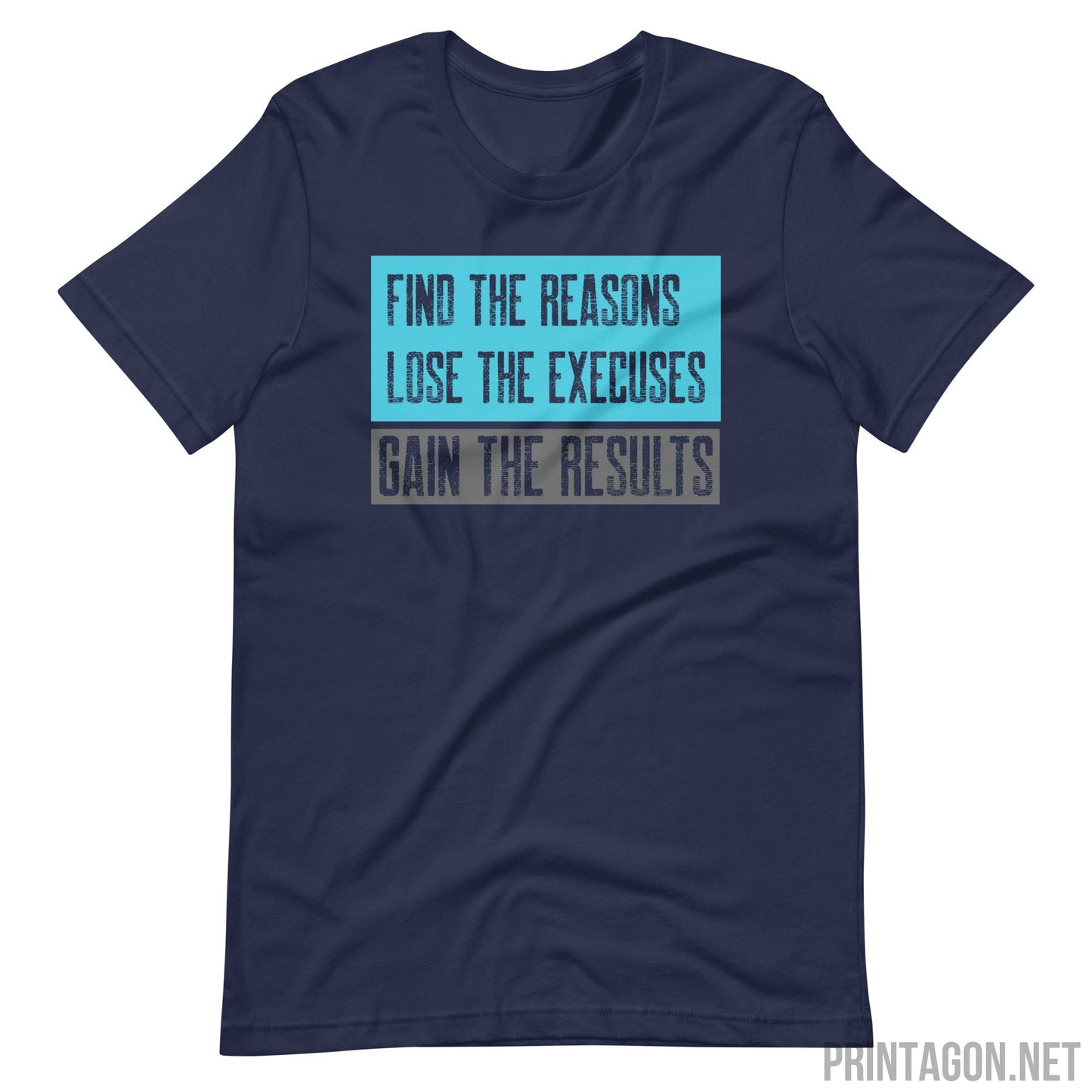 Printagon - Find The Reasons - Unisex T-shirt - Navy / XS