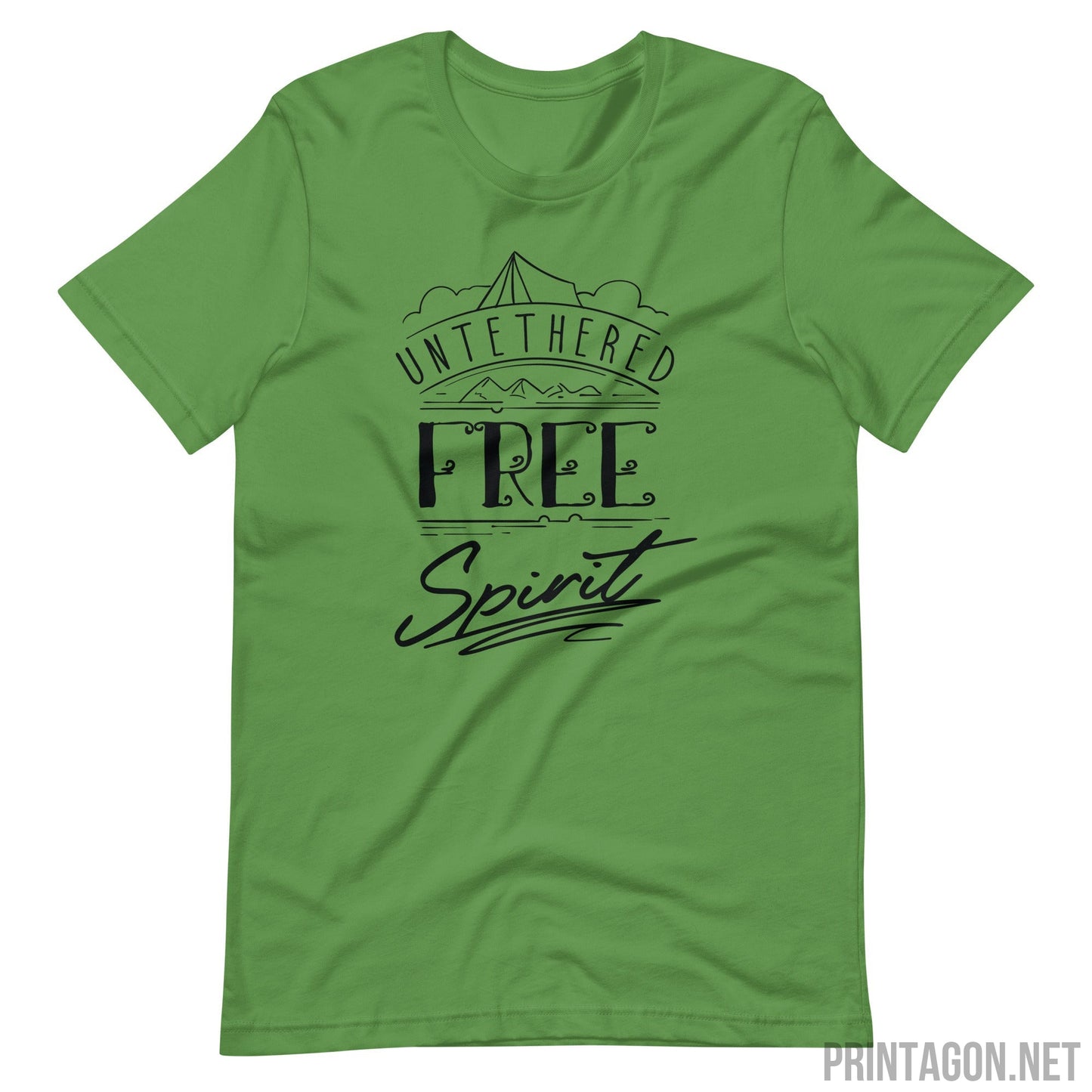 Printagon - Free Spirit - Unisex T-shirt - Leaf / S