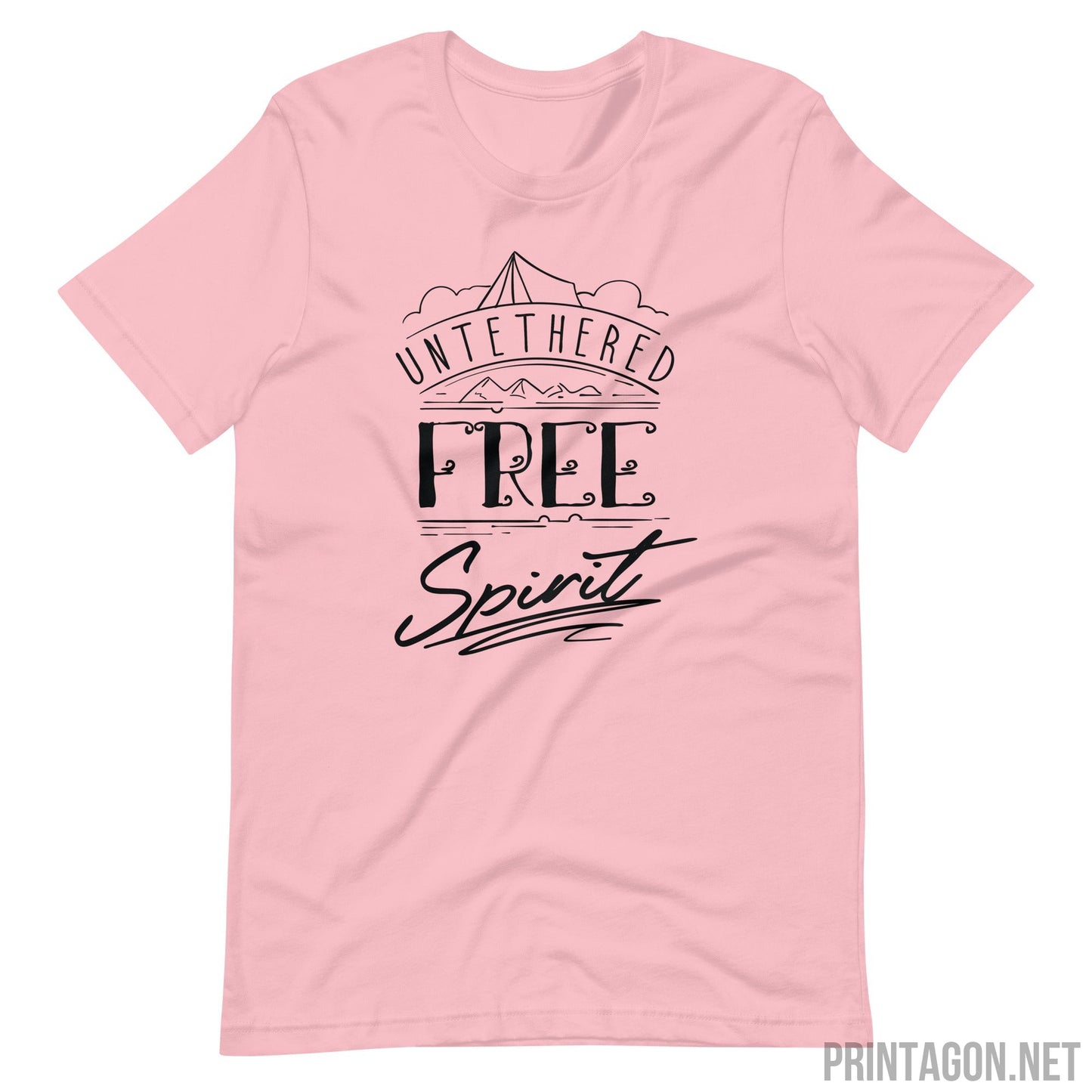 Printagon - Free Spirit - Unisex T-shirt - Pink / S