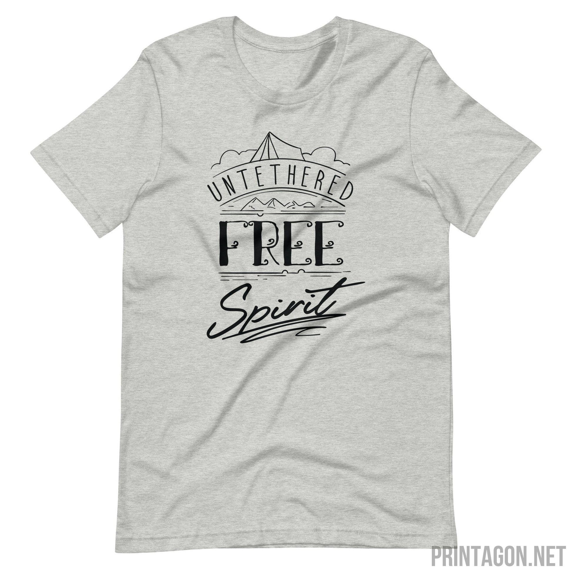 Printagon - Free Spirit - Unisex T-shirt - Athletic Heather / XS