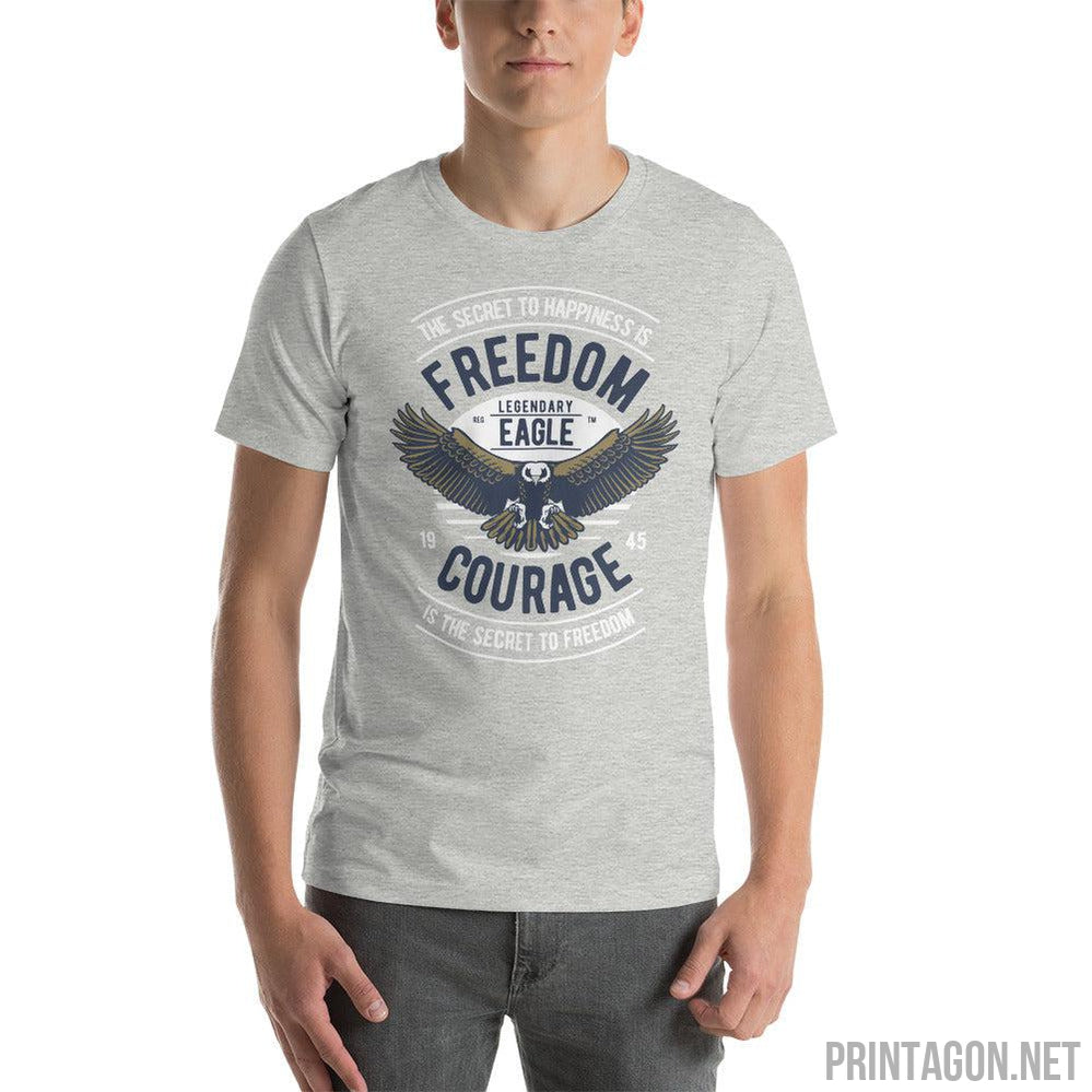 Printagon - Freedom Courage - Athletic Heather / S