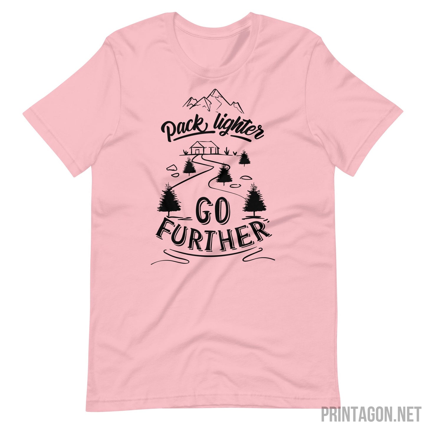 Printagon - Go Further - Unisex T-shirt - Pink / S