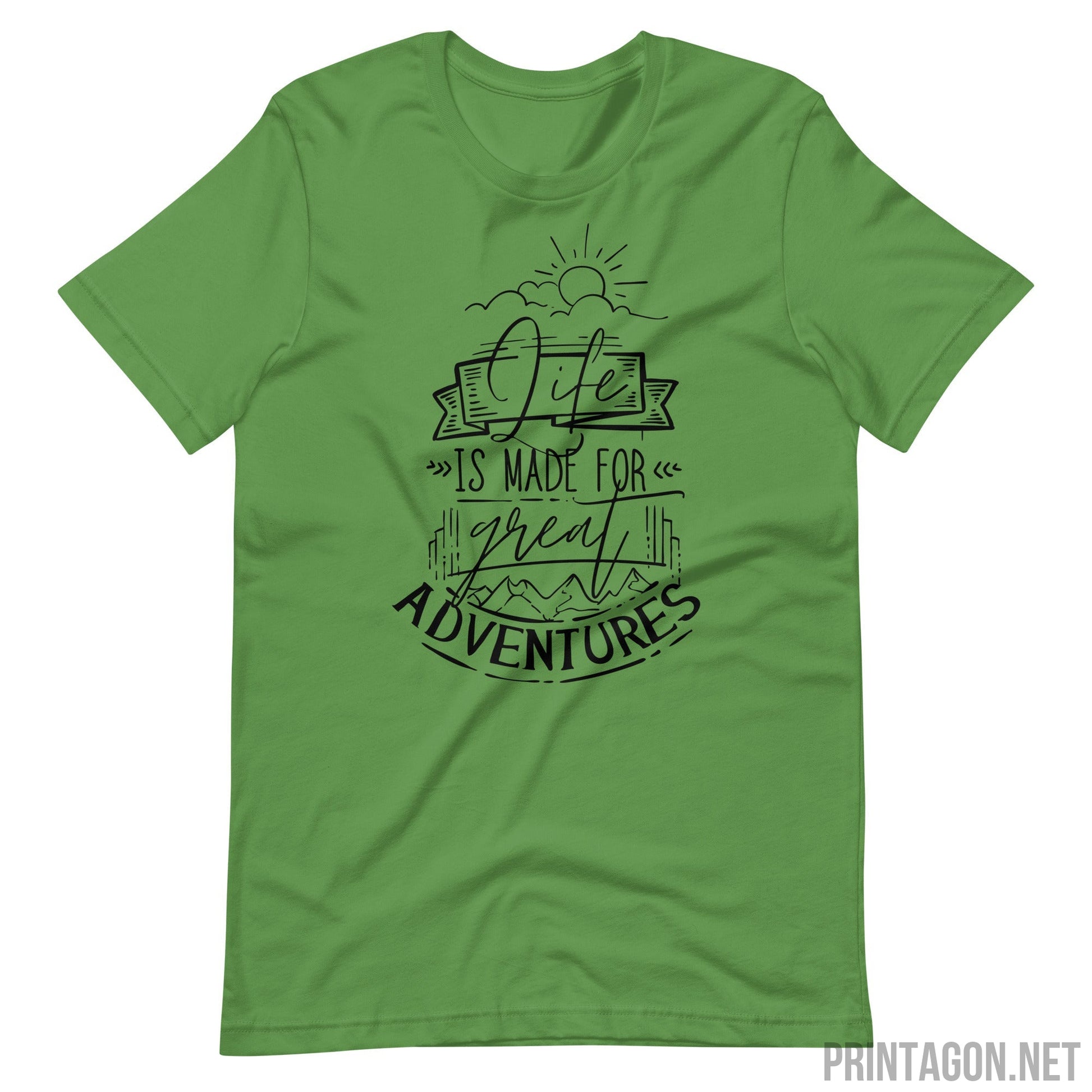 Printagon - Great Adventure - Unisex T-shirt - Leaf / S