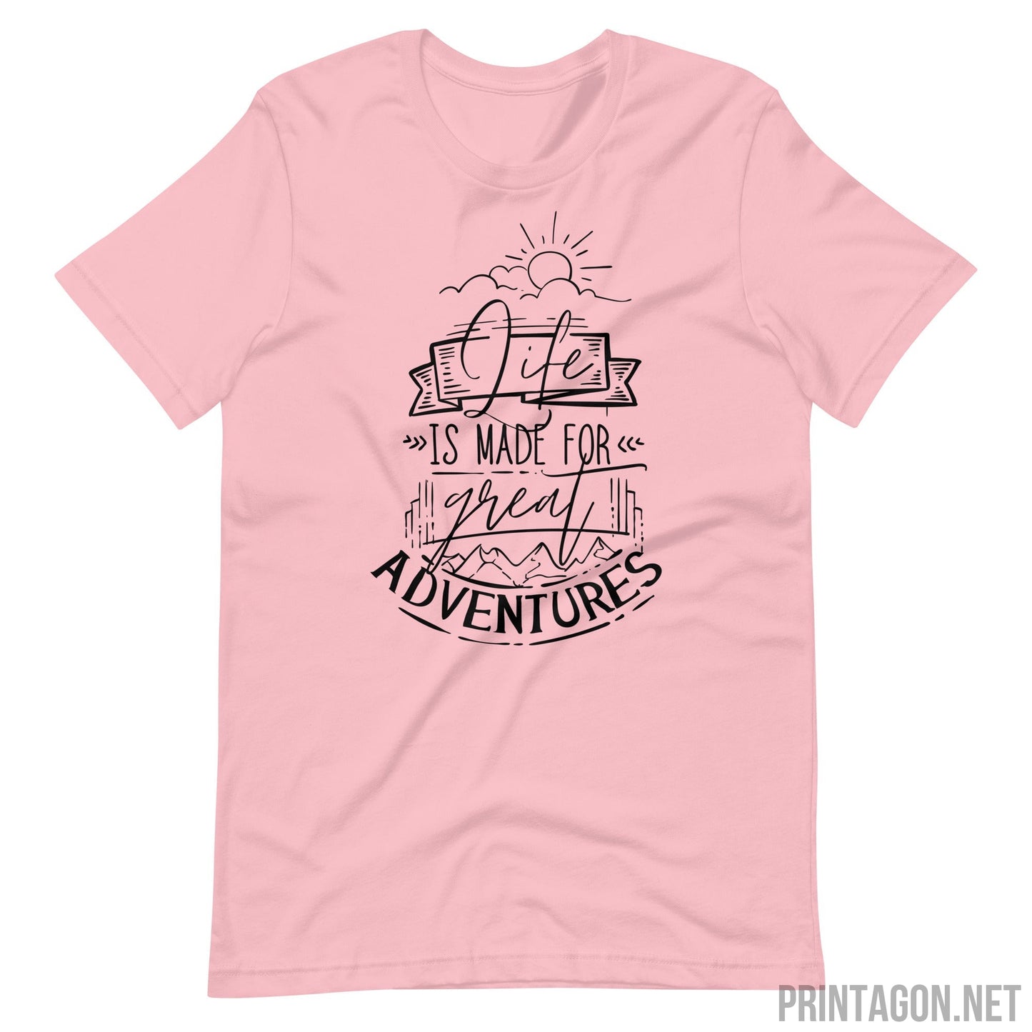 Printagon - Great Adventure - Unisex T-shirt - Pink / S