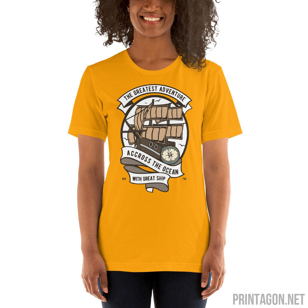 Printagon - Greatest Adventure Across the ocean - Unisex T-shirt -