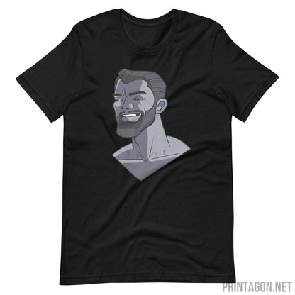 Printagon - Handsome Man 001 - Unisex T-shirt - Black Heather / XS