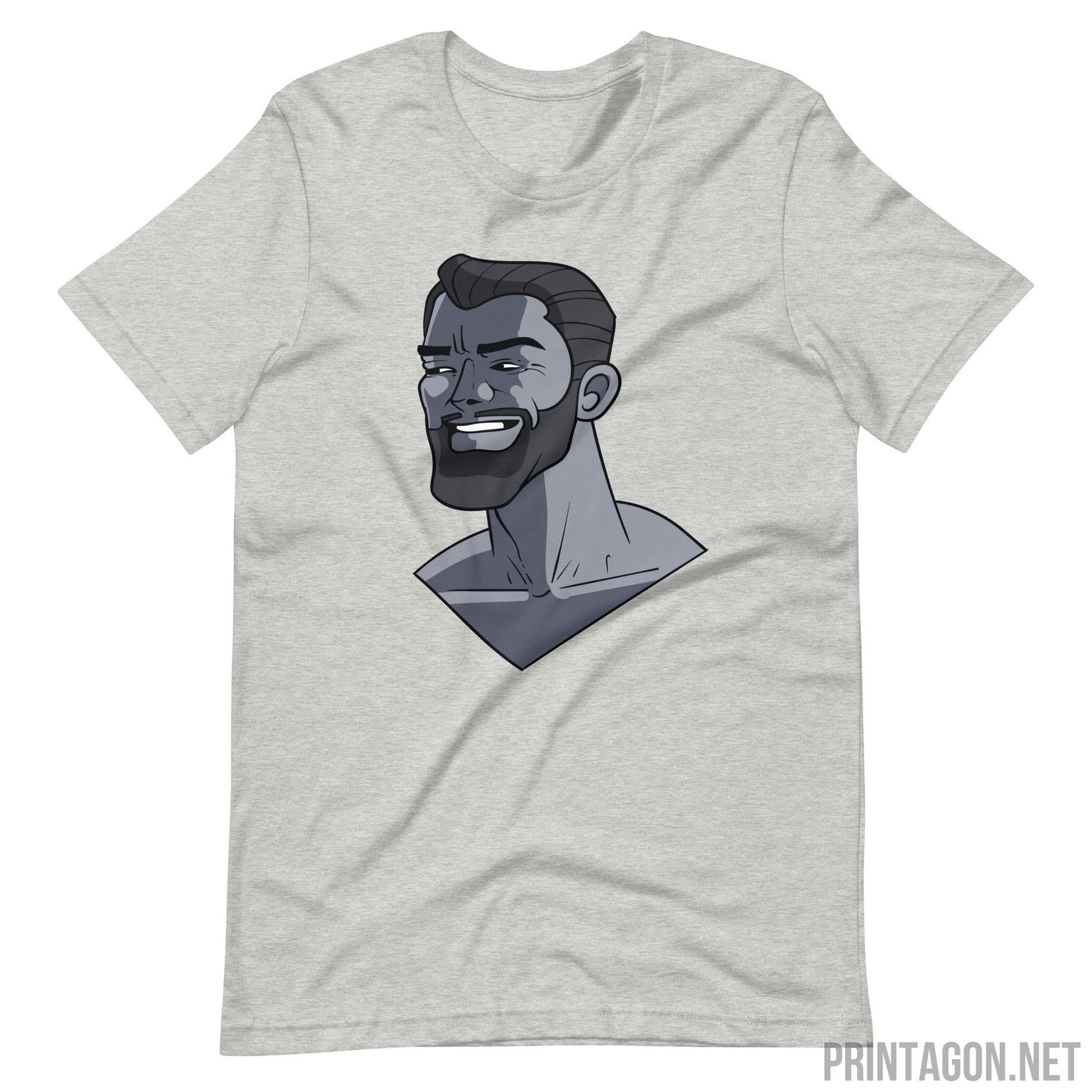 Printagon - Handsome Man 001 - Unisex T-shirt - Athletic Heather / XS