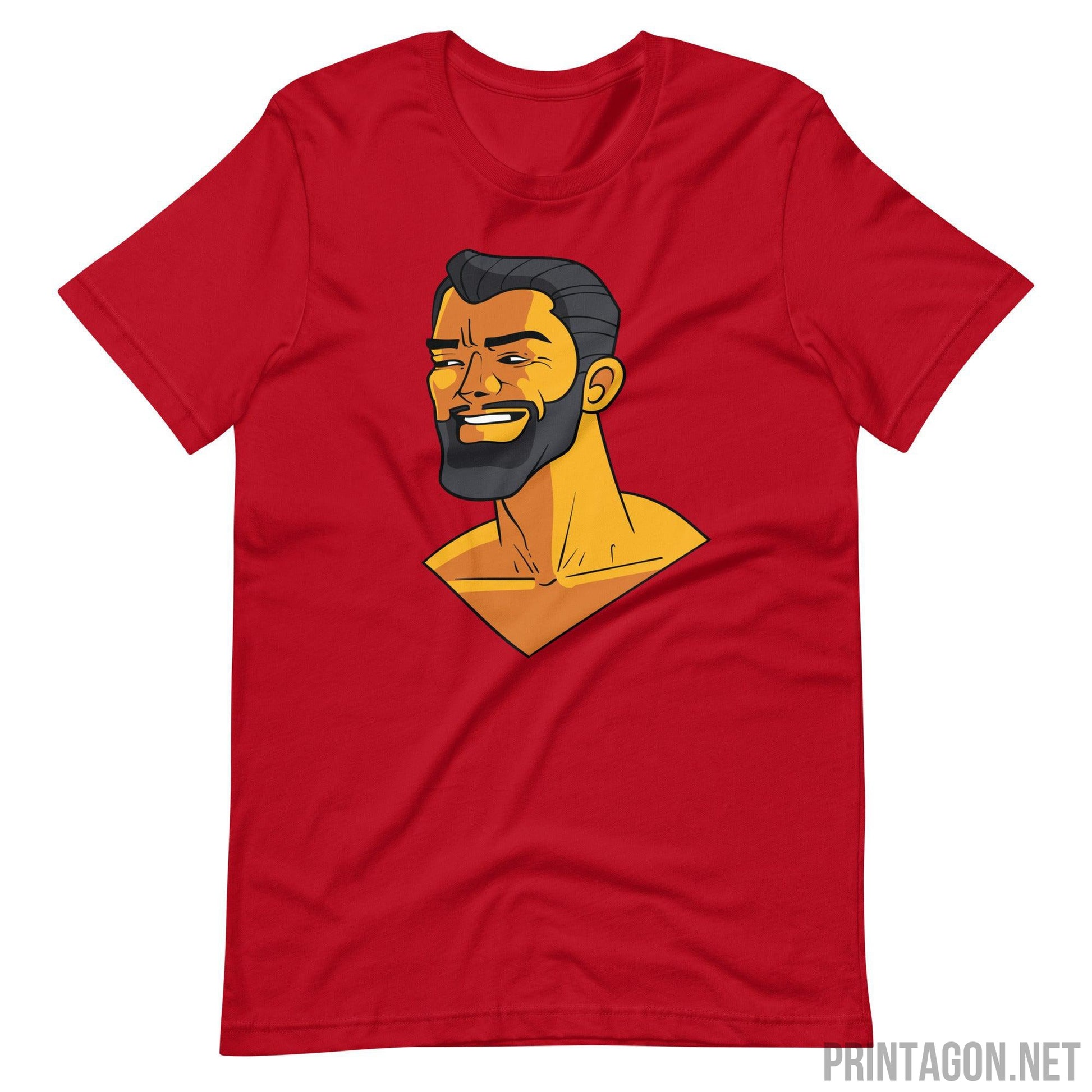 Printagon - Handsome Man 002 - Unisex T-shirt - Red / XS