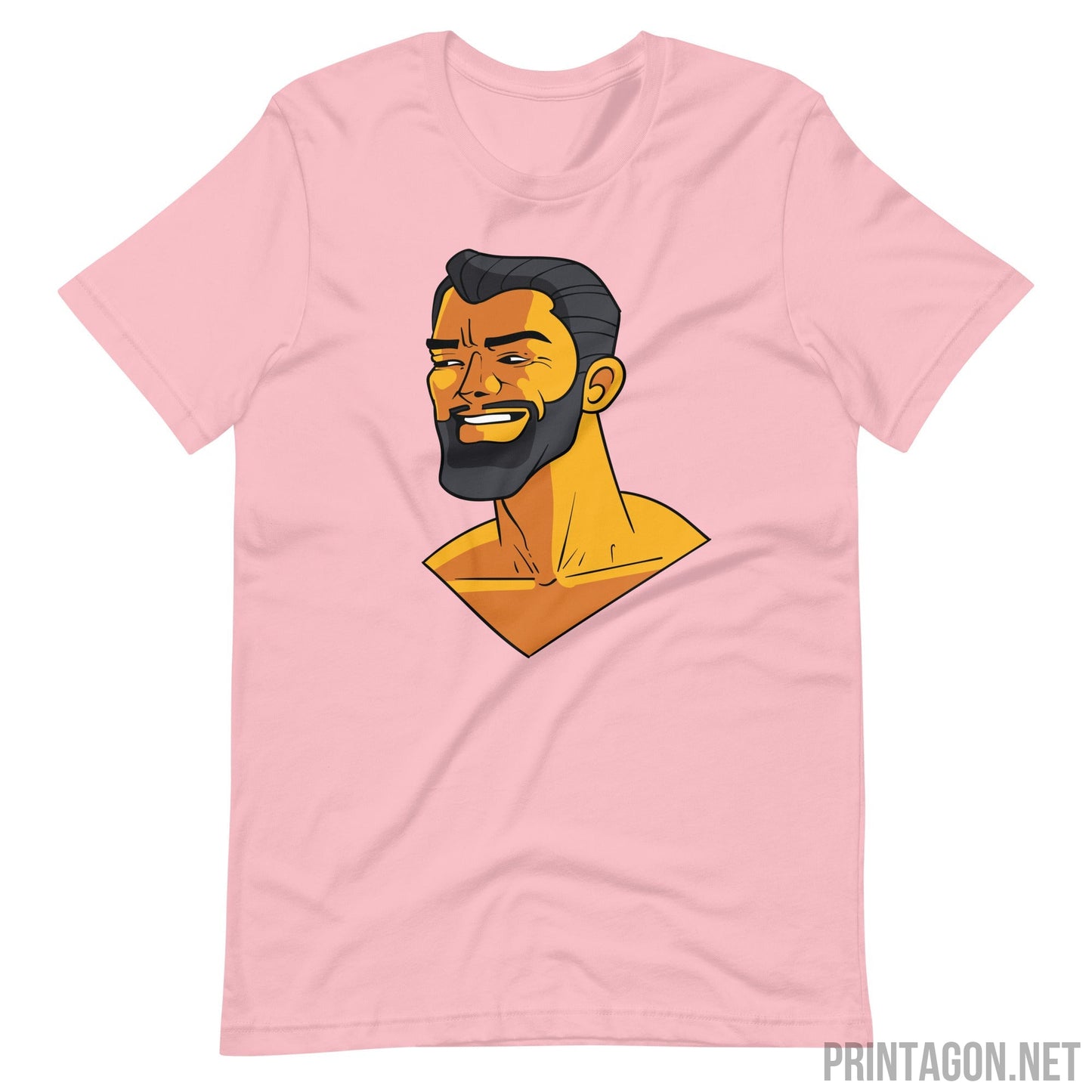 Printagon - Handsome Man 002 - Unisex T-shirt - Pink / S