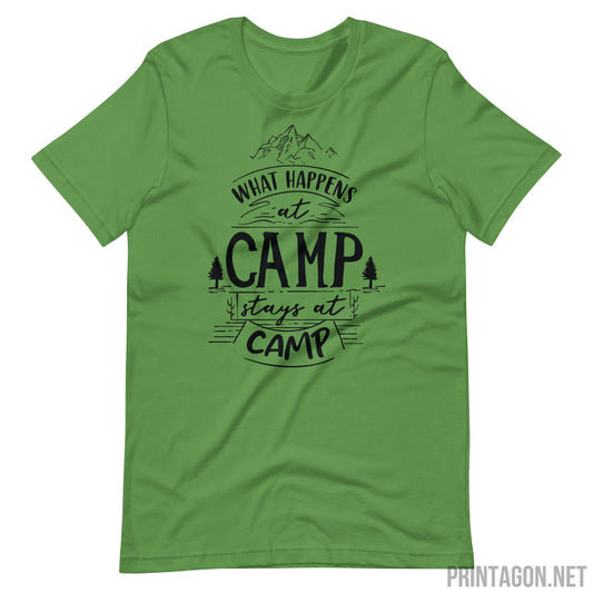 Printagon - Happens At Camp - Unisex T-shirt - Leaf / S