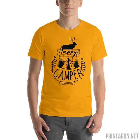 Printagon - Happy Camper - Unisex T-shirt -