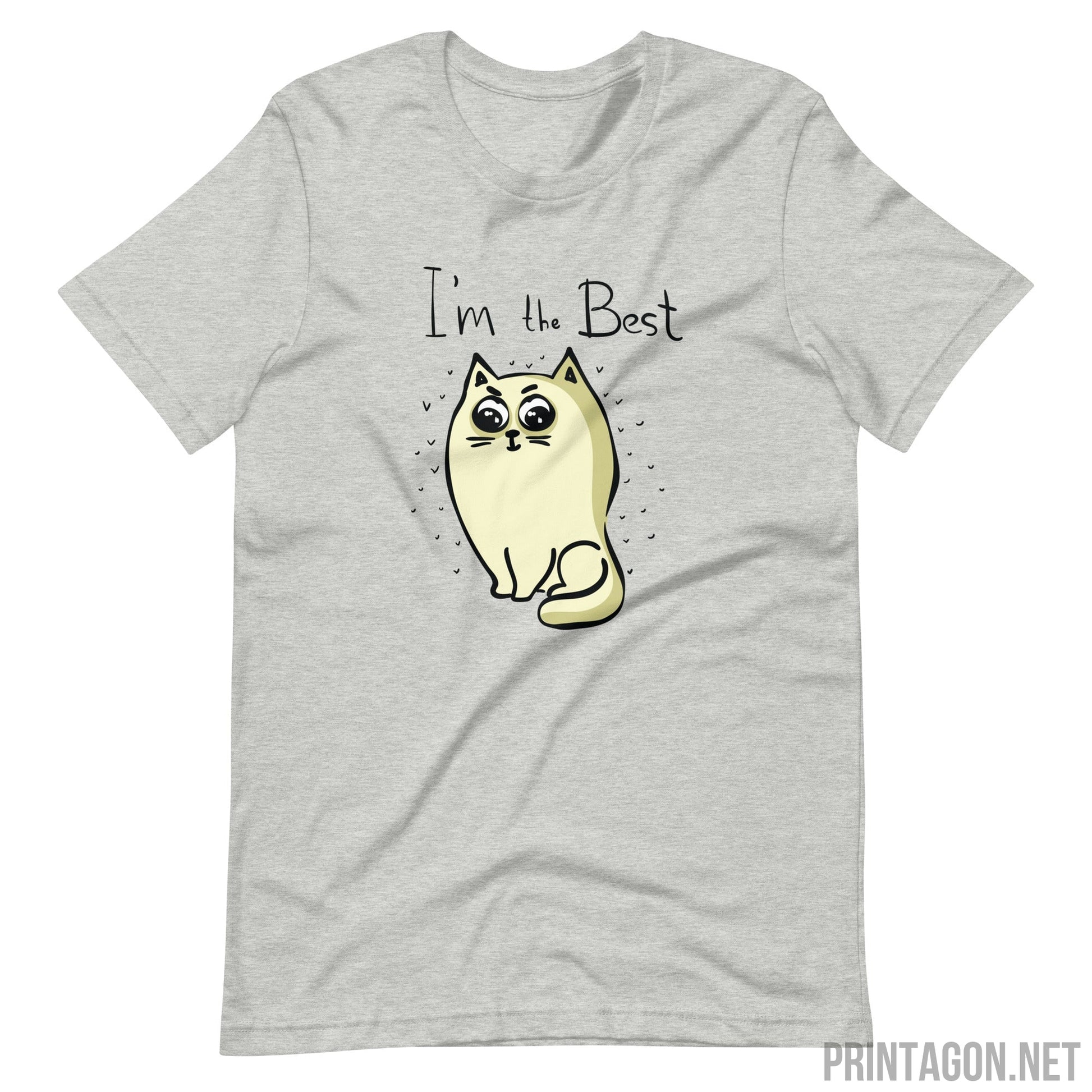 Printagon - I'm the Best Cat - Unisex T-shirt - Athletic Heather / XS