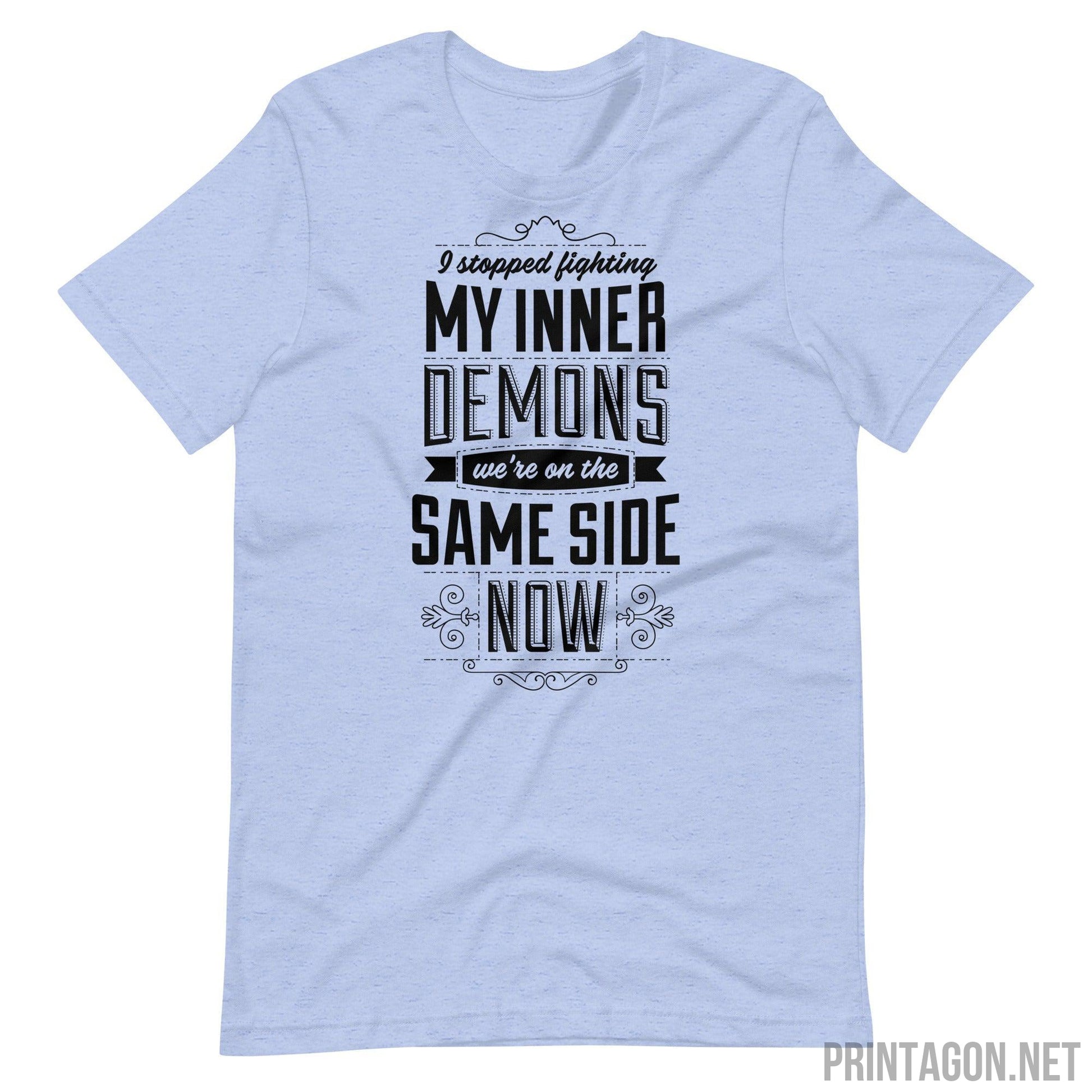 Printagon - Inner Demons - Unisex T-shirt - Heather Blue / S