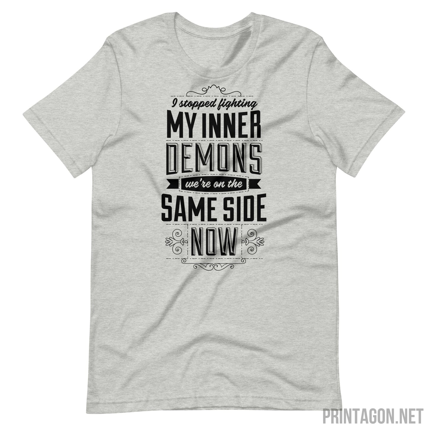 Printagon - Inner Demons - Unisex T-shirt - Athletic Heather / XS