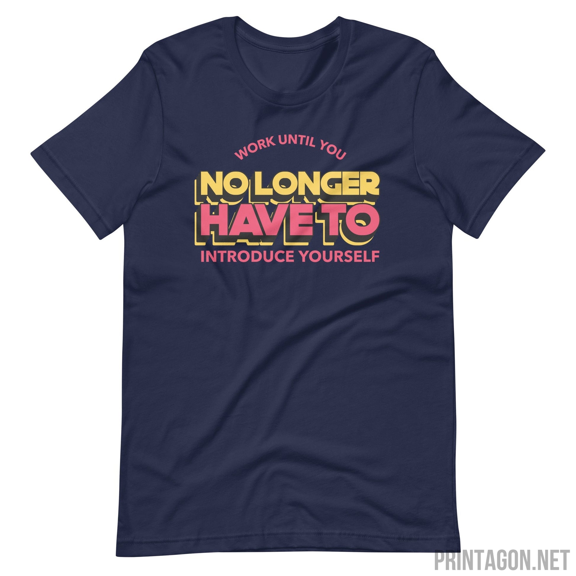 Printagon - Introduce your self - Unisex T-shirt - Navy / XS