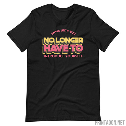 Printagon - Introduce your self - Unisex T-shirt - Black Heather / XS