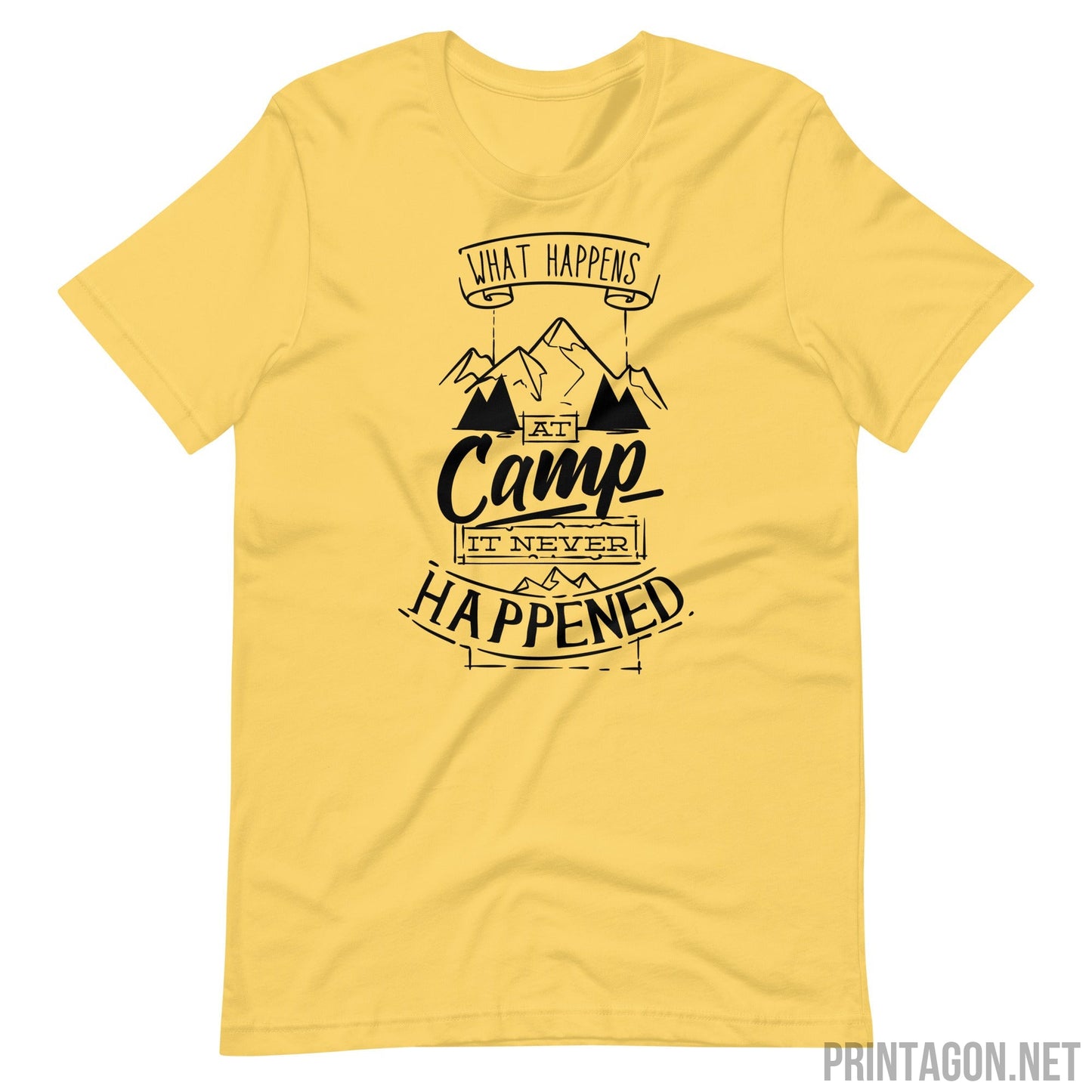 Printagon - It Never Happened - Unisex T-shirt - Yellow / S