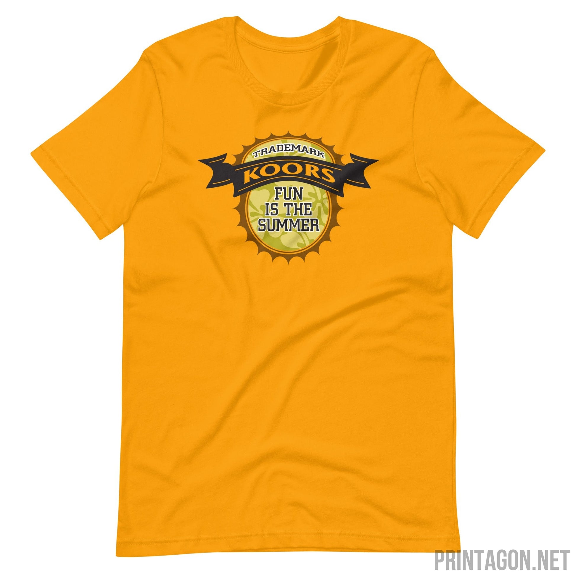 Printagon - Koors Fun Is The Summer - Unisex T-shirt - Gold / S