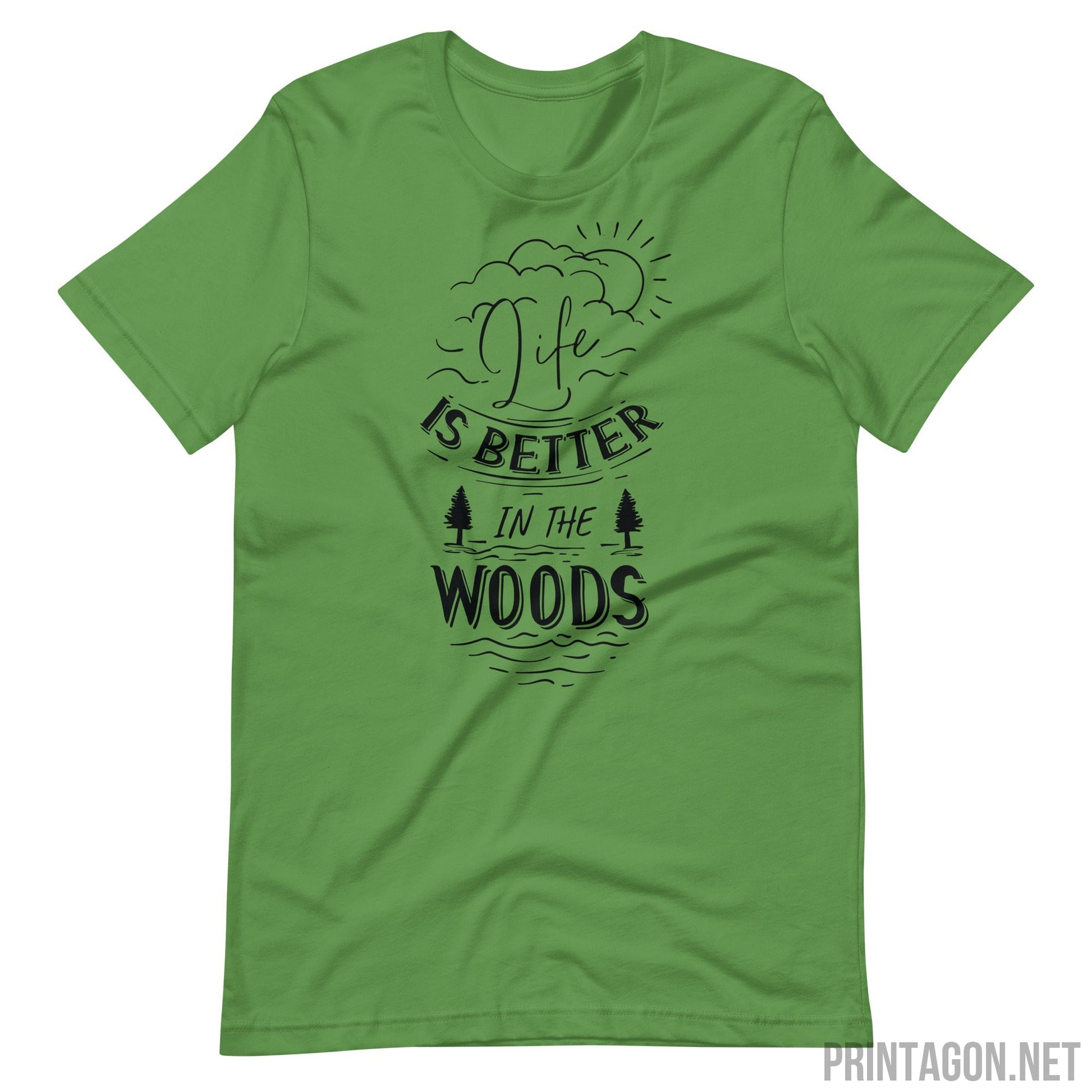 Printagon - Life in the Woods - Unisex T-shirt - Leaf / S