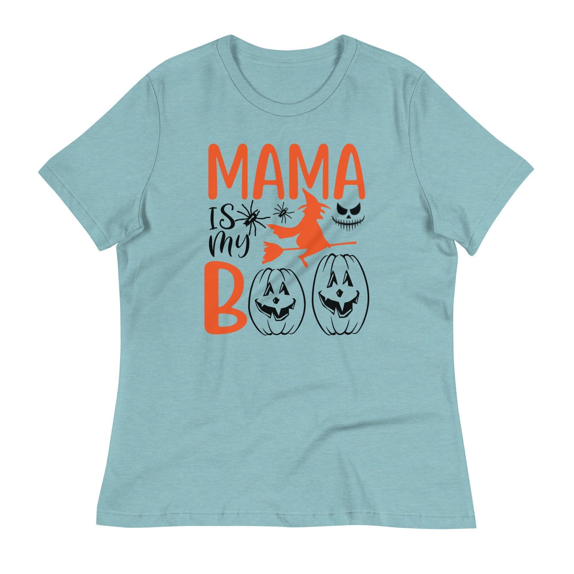 Printagon - Mama is my BOO - Heather Blue Lagoon / M