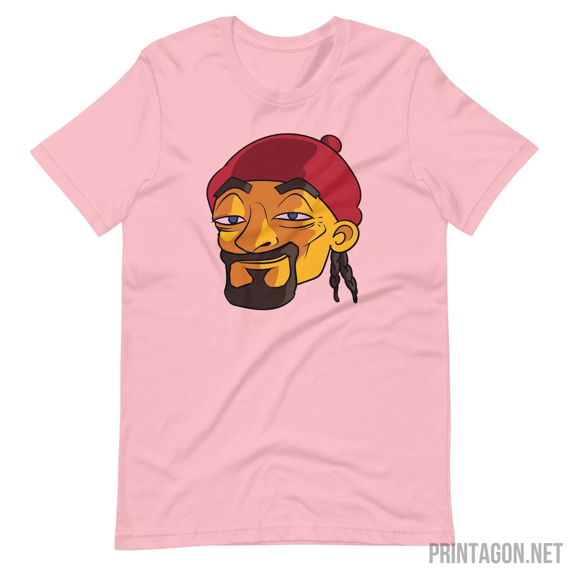 Man with Cap 003 - Unisex T-shirt - Pink / S Printagon