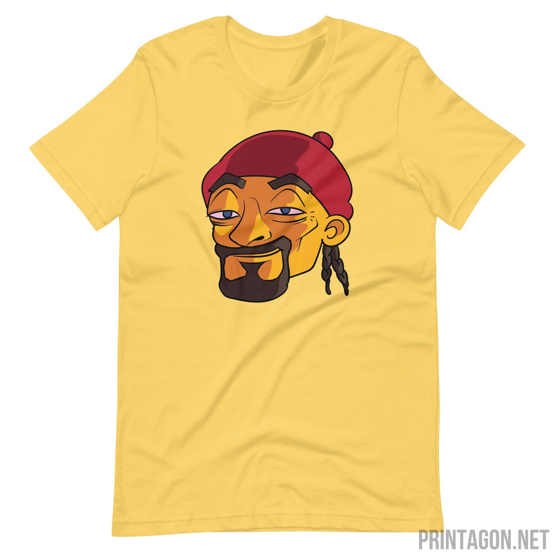 Man with Cap 003 - Unisex T-shirt - Yellow / S Printagon