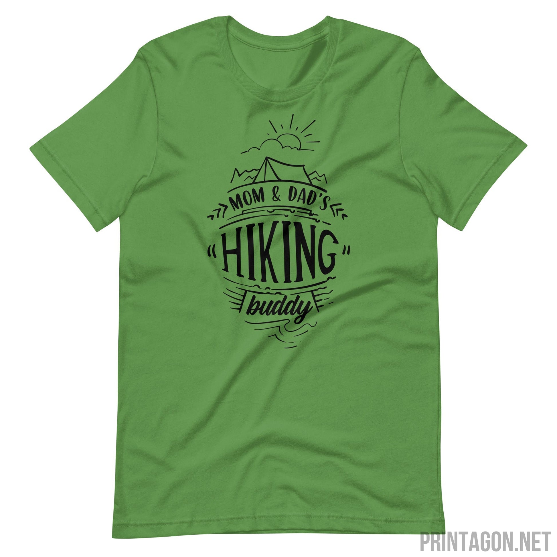 Printagon - Mom and Dad's Hiking - Unisex T-shirt - Leaf / S