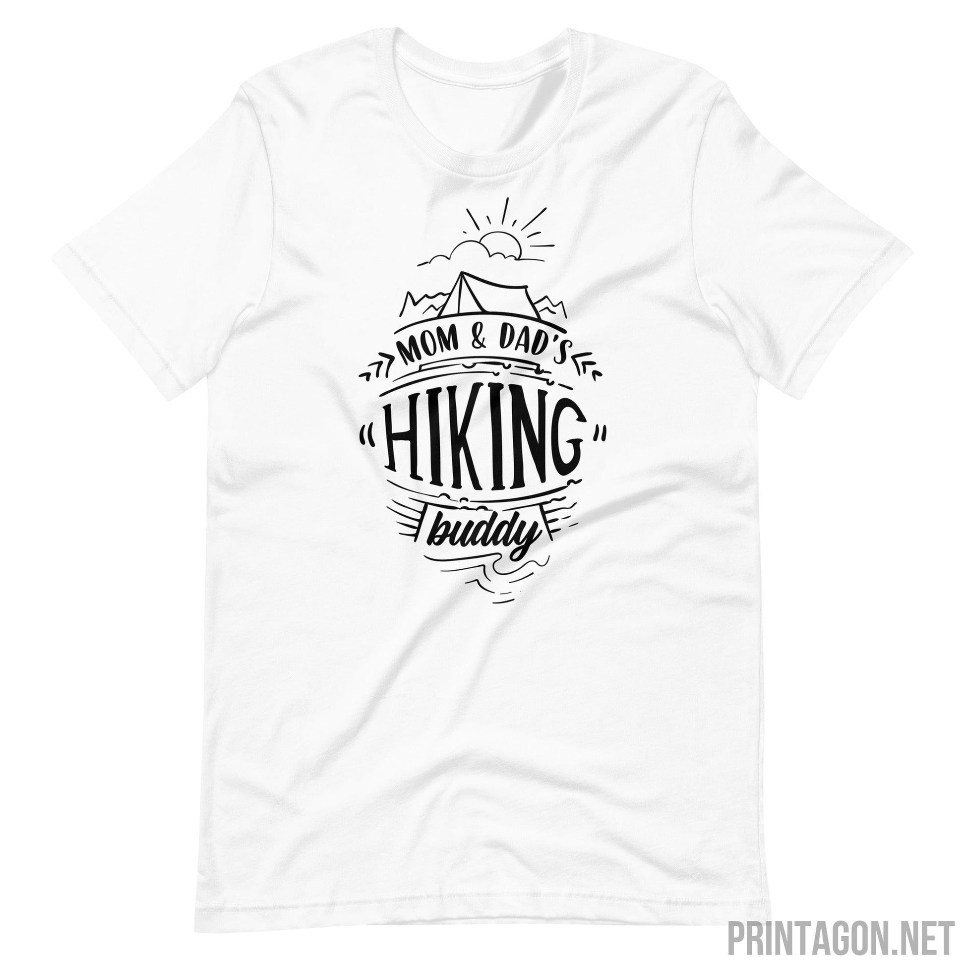 Printagon - Mom and Dad's Hiking - Unisex T-shirt - White / XS